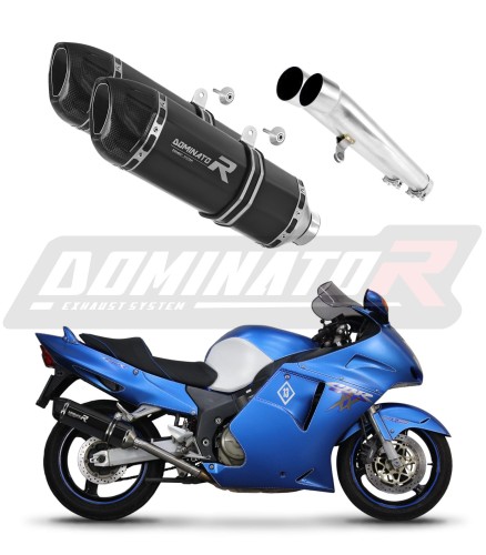 Honda CBR 1100 XX 1996 - 2006 Muffler Auspuff Sportauspuff Silencer Echappement Silencieux Scarico Scarichi Escape Wydech Tłumik HP1 BLACK Dominator Exhaust System x
