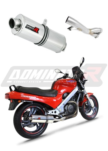 scarico silenziatore DOMINATOR ovale adatto alla moto Honda NTV 650 REVERE 1988 - 1997 6