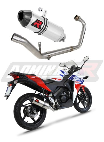 impianto di scarico completo con silenziatore DOMINATOR Full System HP3 adatto alla moto Honda CBR 125 R 2011 - 2018 6