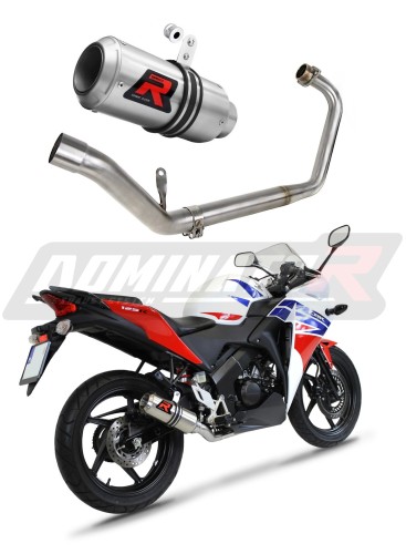 impianto di scarico completo con silenziatore DOMINATOR Full System GP adatto alla moto Honda CBR 150 R 2011 - 2016 6