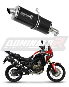 Honda CRF 1000L Africa Twin 2016 - 2019 Terminale di Scarico Marmitta Silenziatore P7 NERO + dB killer medium