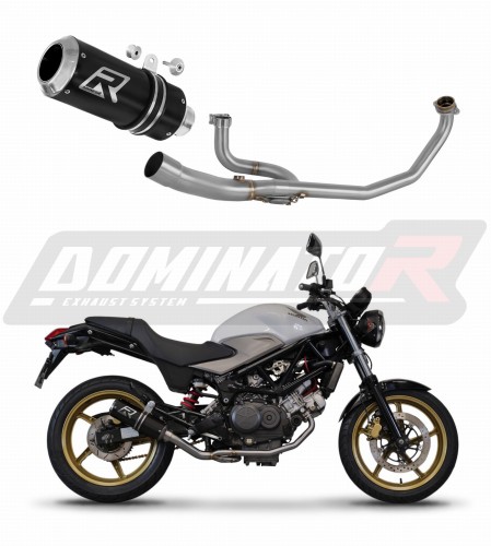 impianto di scarico completo con silenziatore DOMINATOR Full System GP nero adatto alla moto Honda VTR 250 2009 - 2015 6