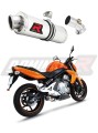 scarico silenziatore DOMINATOR ovale adatto alla moto Kawasaki ER - 6 N / F 650 2006 - 2008 6