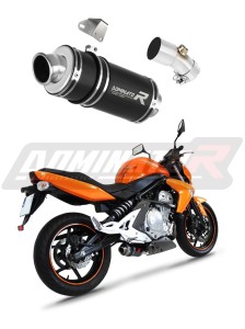Kawasaki ER - 6 N / F 650 2009 - 2011 Terminale di Scarico Marmitta Silenziatore GP1 NERO + dB killer medium