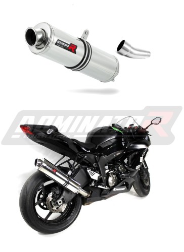scarico silenziatore DOMINATOR rotondo adatto alla moto Kawasaki ZX6R 636 2009 - 2024 6