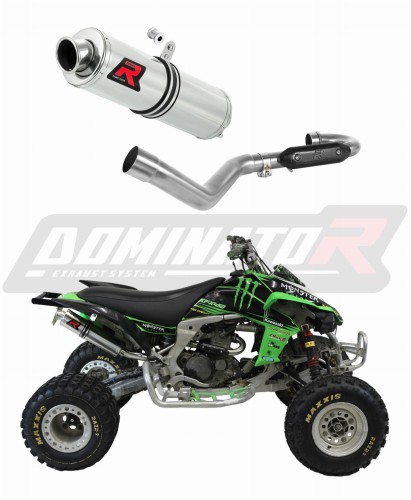 impianto di scarico completo con silenziatore DOMINATOR Full System GP1 adatto alla moto Kawasaki KFX 450 2008 - 2014 6