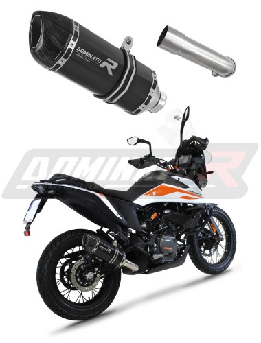 KTM 390 Adventure 2020 - 2021 motorcycle Exhaust Muffler Auspuff Sportauspuff Silencer Echappement Silencieux Scarico Scarichi Escape Wydech Tłumik HP1 BLACK Carbon End Cap Dominator x