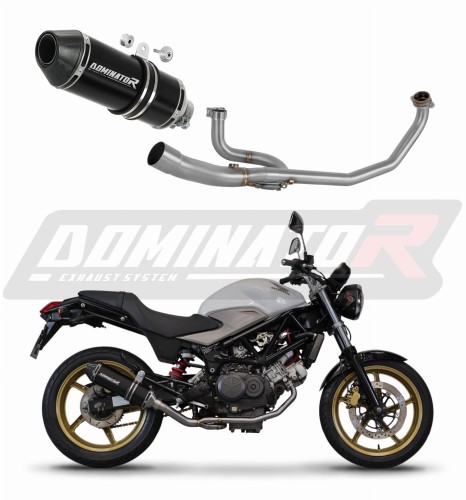 complete exhaust system with muffler DOMINATOR Full System HP3 BLACK fits to Honda VTR 250 2009  2015 6
