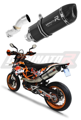 KTM 690 SMC R 2012 - 2017 Terminale di Scarico Marmitta Silenziatore HP1 NERO + dB killer medium DOMINATOR sistema di scarico