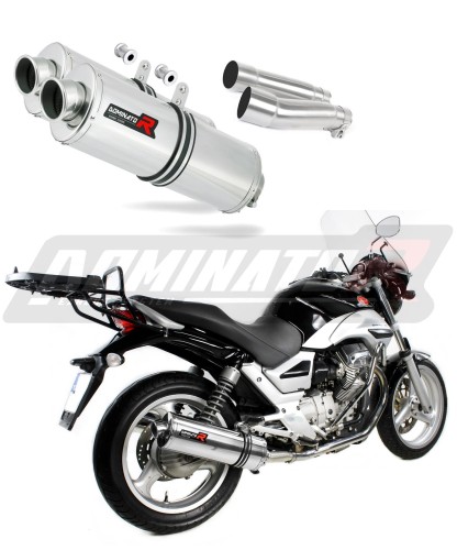 scarico silenziatore DOMINATOR ovale adatto alla moto Moto Guzzi BREVA ie 750 2003 - 2009 5