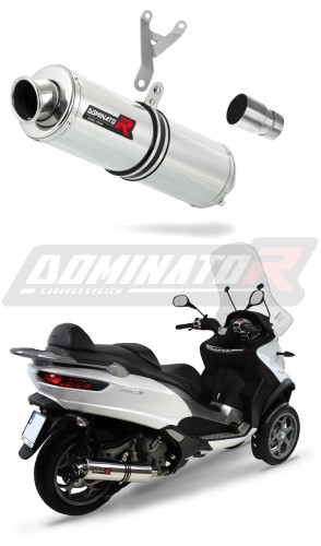 scarico silenziatore DOMINATOR rotondo adatto alla moto Piaggio MP3 500 2008 - 2022 5