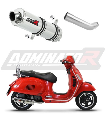 exhaust muffler DOMINATOR ROUND fits to Piaggio Vespa GTS 125 2007  2012 6