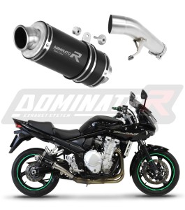 Suzuki GSF 1250 N / S BANDIT 2007 - 2016 Terminale di Scarico Marmitta Silenziatore GP1 NERO + dB killer medium