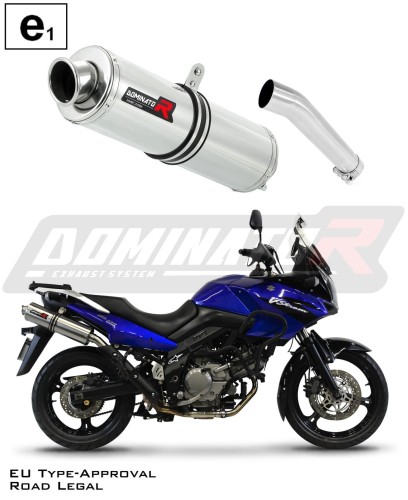 scarico silenziatore DOMINATOR omologato rotondo adatto alla moto DL 650 V-STROM 2004 - 2006 6