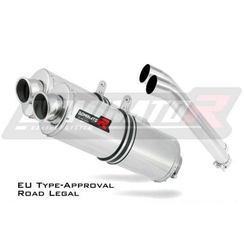 exhaust muffler DOMINATOR homologated road legal OVAL fits to DL 1000 VSTROM 2002  2012 3