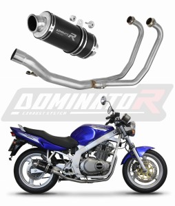 Suzuki GS 500E 1989 - 2009 Impianto di scarico Collettori Marmitta Silenziatore GP1 NERO + dB killer medium