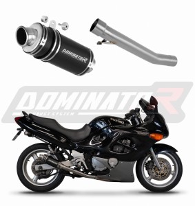 Suzuki GSXF 600 1998 - 2006 Terminale di Scarico Marmitta Silenziatore GP1 NERO + dB killer medium