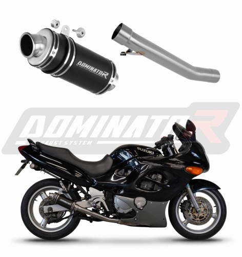 scarico silenziatore DOMINATOR GP1 nero adatto alla moto Suzuki GSXF 600 1998 - 2006 6
