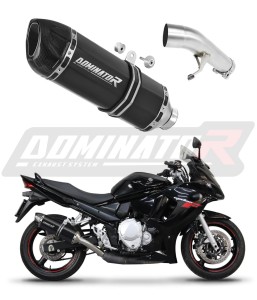 Suzuki GSXF 650 2007 - 2016 Terminale di Scarico Marmitta Silenziatore HP1 NERO + dB killer medium