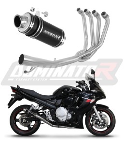 Suzuki GSXF 650 2007 - 2016 Sistema di scarico Collettori Marmitta Silenziatore GP1 NERO + dB killer