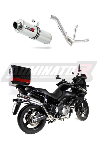 scarico silenziatore DOMINATOR rotondo adatto alla moto Suzuki DL 650 V Strom 2007 - 2011 5