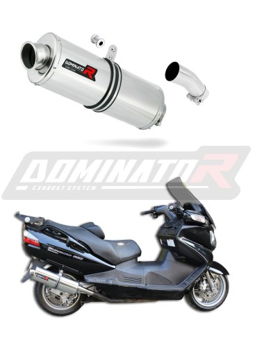 scarico silenziatore DOMINATOR ovale adatto alla moto Suzuki BURGMAN 650 - 2013  7