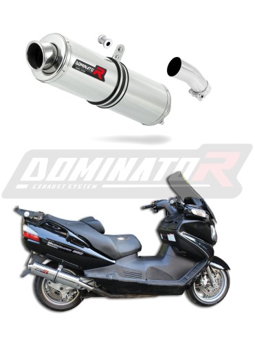 scarico silenziatore DOMINATOR rotondo adatto alla moto Suzuki BURGMAN 650 - 2013  7