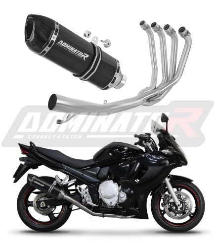 impianto di scarico completo con silenziatore DOMINATOR Full System HP1 nero