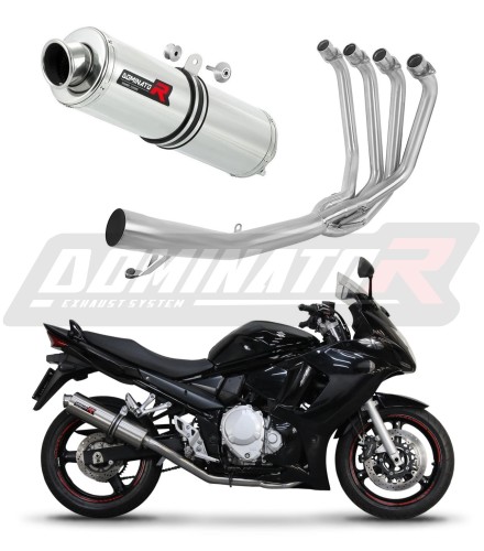 impianto di scarico completo con silenziatore DOMINATOR Full System rotondo adatto alla m