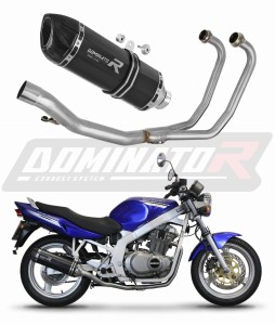 Suzuki GS 500F 2004 - 2014 Full Exhaust System Collector Silencer HP1 BLACK + dB killer medium