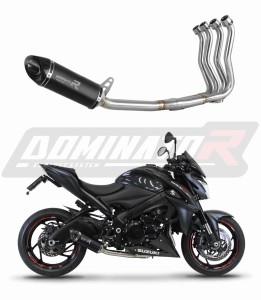Suzuki GSX-S 1000 / F 2015 - 2020 Low Level Impianto di scarico Collettori Marmitta Silenziatore HP8 NERO + dB killer medium