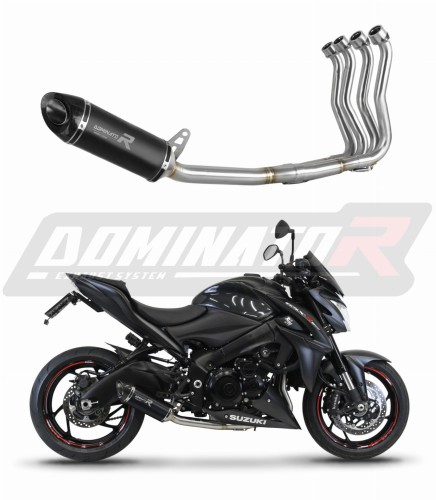complete exhaust system with muffler DOMINATOR Full System HP8 BLACK fits to Suzuki GSXS 1000 / F 2015  2020 6