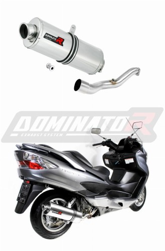 scarico silenziatore DOMINATOR ovale adatto alla moto Suzuki BURGMAN 400 2007 - 2016 6