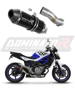 Suzuki SFV 650 GLADIUS 2009 - 2015 Terminale di Scarico Marmitta Silenziatore HP3 NERO + dB killer medium