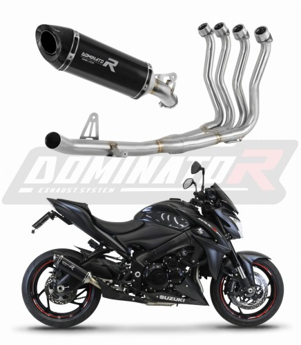 Suzuki GSX-S 1000 / F 2015 - 2020 EXHAUST Collector Manifold Full System Muffler Auspuff Sportauspuff Silencer Echappement Silencieux Scarico Scarichi Escape Wydech Tłumik HP8 BLACK Dominator Exhaust System x