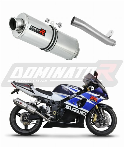 scarico silenziatore DOMINATOR Slip-on ovale adatto alla moto Suzuki GSXR 1000 K1 - K4 2001 - 2004 6