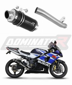 Suzuki GSXR 1000 K1 - K4 2001 - 2004 Terminale di Scarico Marmitta Silenziatore Slip-on GP1 NERO + dB killer medium