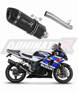 Suzuki GSXR 1000 K1 - K4 2001 - 2004 Terminale di Scarico Marmitta Silenziatore Slip-on HP1 NERO + dB killer medium