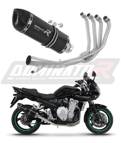Suzuki GSF 1250 N / S BANDIT 2007 - 2016 EXHAUST Collector Manifold Full System Muffler Auspuff Sportauspuff Silencer Echappement Silencieux Scarico Scarichi Escape Wydech Tłumik HP1 BLACK Dominator Exhaust System x