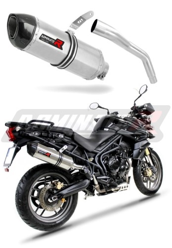 TIGER 800 XC XR XRX XCX XRT XCA EXHAUST Triumph Muffler Auspuff Sportauspuff Silencer Echappement Silencieux Scarico Scarichi Escape Wydech Tłumik Carbon Tip HP1 2011 - 2014 DOMINATOR x