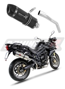 Triumph TIGER 800 XC XR 2015 - 2017 Terminale di Scarico Marmitta Silenziatore HP1 NERO + dB killer medium