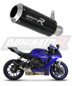 Yamaha YZF R1 1000 RN32 2015 - 2016 Terminale di Scarico Marmitta Silenziatore GP NERO + dB killer medium
