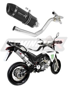Yamaha XT 660 X 2004 - 2016 collettore laterale 2 in 1 Terminale di Scarico Marmitta HP1 NERO + dB killer medium