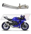 YZF R1M 1000 Exhaust Cat Eliminator Catalyst Catalytic Converter Linkpipe Decat Downpipe 2015 - 2017 DOMINATOR x