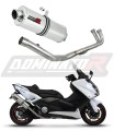 impianto di scarico completo con silenziatore DOMINATOR Full System ovale adatto alla moto Yamaha XP 530 T-MAX 2012 - 2016 6