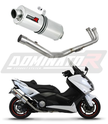 impianto di scarico completo con silenziatore DOMINATOR Full System ovale adatto alla moto Yamaha XP 530 T-MAX 2012 - 2016 6