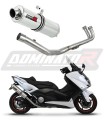 impianto di scarico completo con silenziatore DOMINATOR Full System rotondo adatto alla moto Yamaha XP 530 T-MAX 2012 - 2016 6
