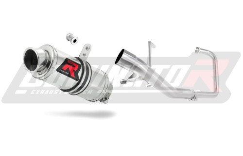impianto di scarico completo con silenziatore DOMINATOR Full System GP1 adatto alla moto Yamaha YBR 125 2000 - 2008 3