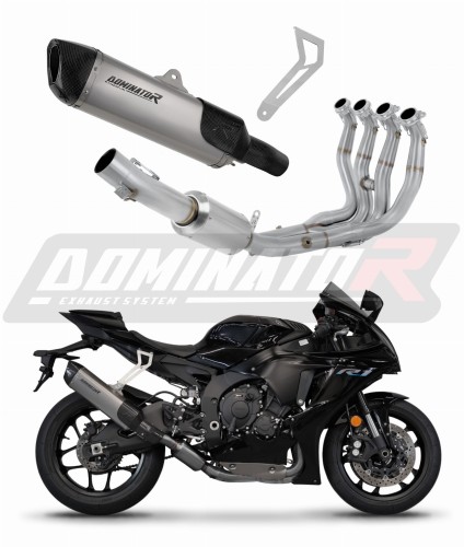 impianto di scarico completo con silenziatore DOMINATOR Full System titanio HP6 adatto alla moto Yamaha YZF R1 1000 RN65 2020 - 2022 6