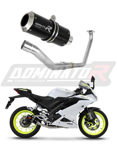 kompletny układ wydechowy z tłumikiem DOMINATOR Full System GP CZARNY pasujący do motocykla Yamaha YZF R125 2019 - 2020 6